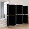vidaXL 6-Panel Room Divider Black 300x200 cm Fabric