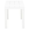 vidaXL Garden Benches 2 pcs White Plastic