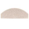 vidaXL Stair Mats 15 pcs 65x24x4 cm Taupe Half Round Large