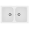 vidaXL Kitchen Sink Quartz and Resin 76 x 48 x 30 cm White