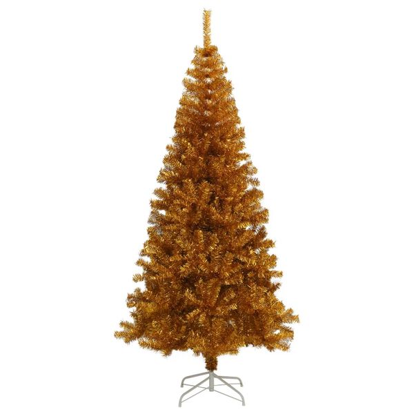 vidaXL Artificial Christmas Tree with Stand Gold 180 cm PET
