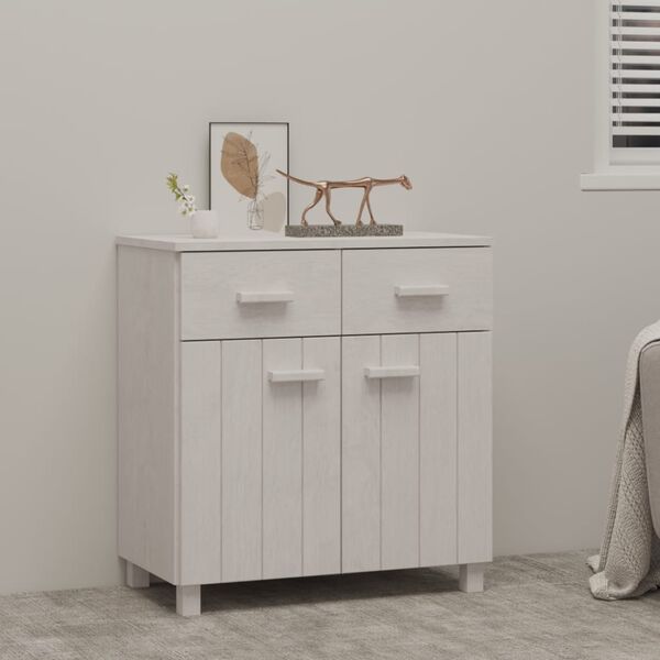 vidaXL Sideboard HAMAR White 79x40x80 cm Solid Wood Pine