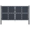 vidaXL Garden Gate Steel 300x125 cm Anthracite