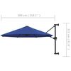 vidaXL Wall-Mounted Garden Parasol with Metal Pole 300 cm Blue
