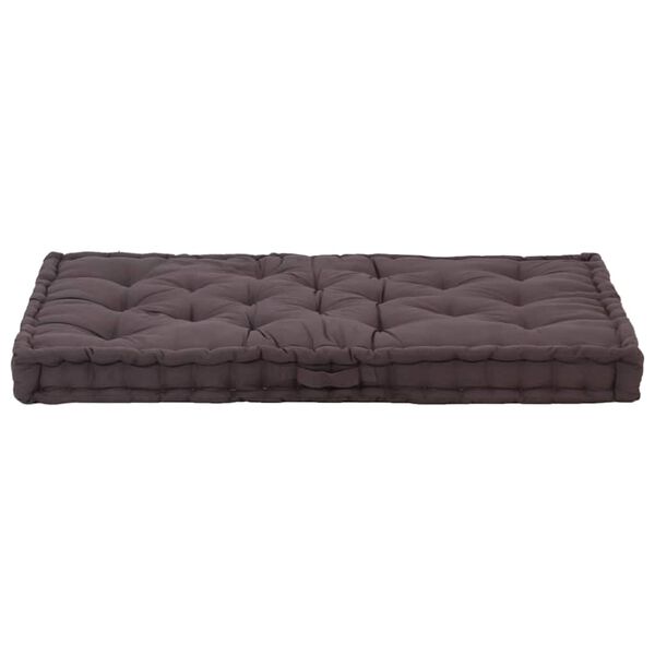 vidaXL Pallet Floor Cushion Cotton 120x80x10 cm Anthracite