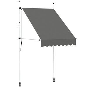 vidaXL Manual Retractable Awning 150 cm Anthracite