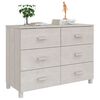 vidaXL Sideboard HAMAR White 113x40x80 cm Solid Wood Pine