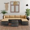 vidaXL 7 Piece Garden Pallet Lounge Set with Cushions Solid Pinewood
