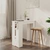 vidaXL Bar Table with Shelf White 102x50x103.5 cm Engineered Wood