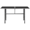 vidaXL 5 Piece Outdoor Dining Set with Cushions Poly Rattan Grey
