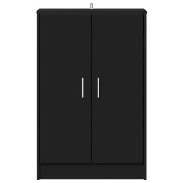 vidaXL Shoe Cabinet Black 60x35x92 cm Engineered Wood