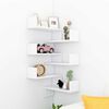 vidaXL Wall Corner Shelf 2 pcs White 40x40x50 cm Engineered Wood