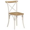 vidaXL Cross Chairs 6 pcs White Solid Mango Wood