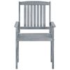 vidaXL Garden Chairs with Cushions 2 pcs Grey Solid Acacia Wood