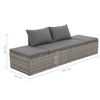 vidaXL Garden Bed Grey 195x60 cm Poly Rattan