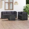 vidaXL 6 Piece Garden Pallet Lounge Set with Cushions Solid Pinewood