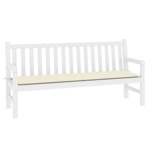 vidaXL Garden Bench Cushion Cream 180x50x3 cm Oxford Fabric