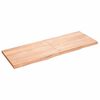 vidaXL Table Top Light Brown 140x50x(2-4) cm Treated Solid Wood Oak