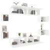 vidaXL 8 Piece TV Cabinet Set White Engineered Wood