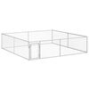 vidaXL Outdoor Dog Kennel Galvanised Steel 4x4x1 m