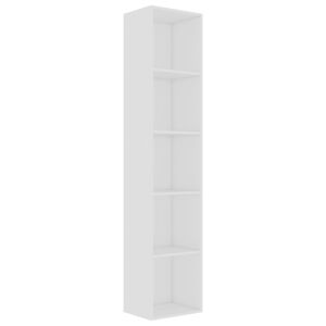 vidaXL Book Cabinet | White | Engineered wood | Tall | Book Cabinet