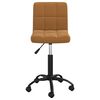 vidaXL Swivel Dining Chair Brown Velvet
