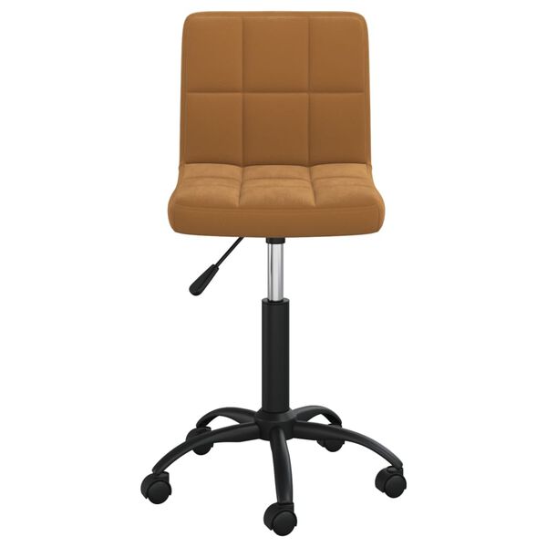 vidaXL Swivel Dining Chair Brown Velvet