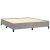 vidaXL Bed Frame without Mattress Light Grey 180x200 cm Super King Velvet