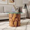 vidaXL Coffee Table Solid Teak Driftwood 60 cm