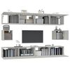 vidaXL 6 Piece TV Cabinet Set Concrete Grey Engineered Wood
