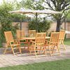 vidaXL Garden Dining Set Folding 7 pcs Brown Solid Acacia Wood