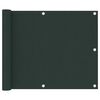 vidaXL Balcony Screen Dark Green 75x300 cm Oxford Fabric