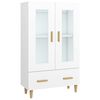vidaXL Highboard White 70x31x115 cm Engineered Wood