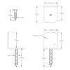 vidaXL Fence Panel Brackets 24 pcs L Shaped Galvanised Metal