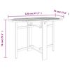 vidaXL 5 Piece Folding Outdoor Dining Set Solid Acacia Wood