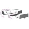 vidaXL 8 Piece Garden Lounge Set with Cushions Poly Rattan Dark Grey