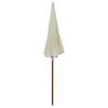 vidaXL Garden Parasol with Steel Pole 240 cm Sand