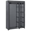 vidaXL Folding Wardrobe Grey 110x45x175 cm Fabric