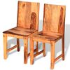 vidaXL Dining Chairs 2 pcs Solid Acacia Wood