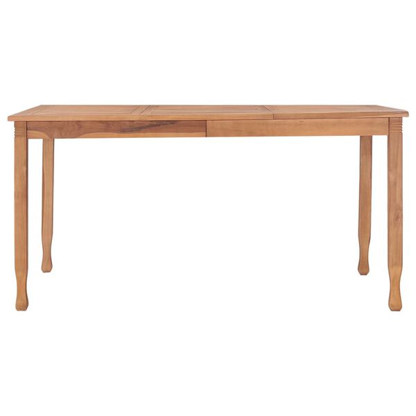 vidaXL Garden Dining Table 150x90x75 cm Solid Teak Wood