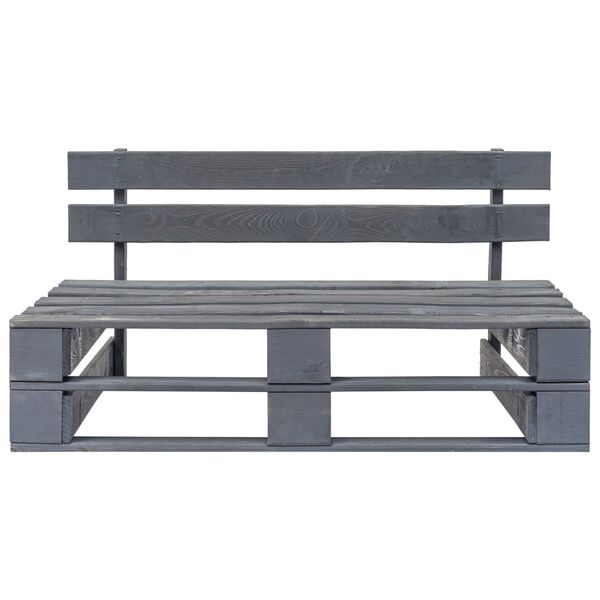 vidaXL Garden Pallet Bench Wood Grey