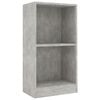 vidaXL Bookcase Concrete Grey 40x24x75 cm Engineered Wood