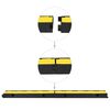 vidaXL Cable Protector Ramps 2 pcs 1 Channel Rubber 100 cm