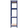 vidaXL Storage Shelf Blue 80x40x160 cm Steel and MDF