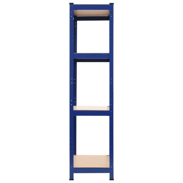 vidaXL Storage Shelf Blue 80x40x160 cm Steel and MDF