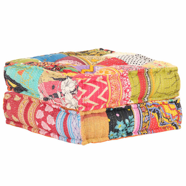 vidaXL Pouffe 60x70x36 cm Patchwork Fabric