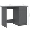 vidaXL Desk Grey 100x50x76 cm Engineered Wood