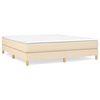 vidaXL Box Spring Bed Frame Cream 180x200 cm Fabric