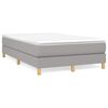vidaXL Box Spring Bed Frame Light Grey 120x200 cm Fabric
