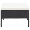 vidaXL 6 Piece Garden Lounge Set with Cushions Poly Rattan Black
